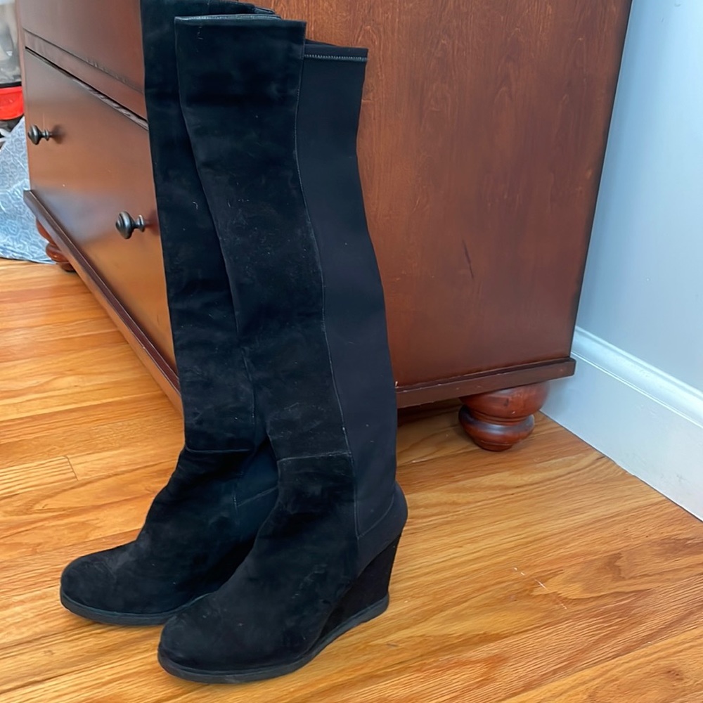Stuart Weitzman suede boots.
